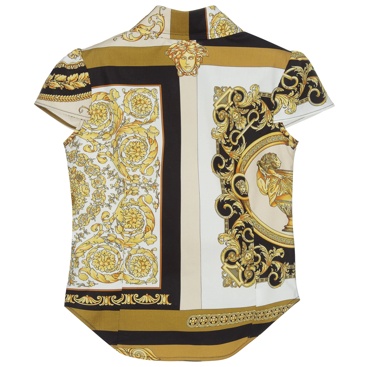 Versace Gold Barocco Mosaic Blouse 2 Versace Gold Barocco Mosaic Blouse - Image 2