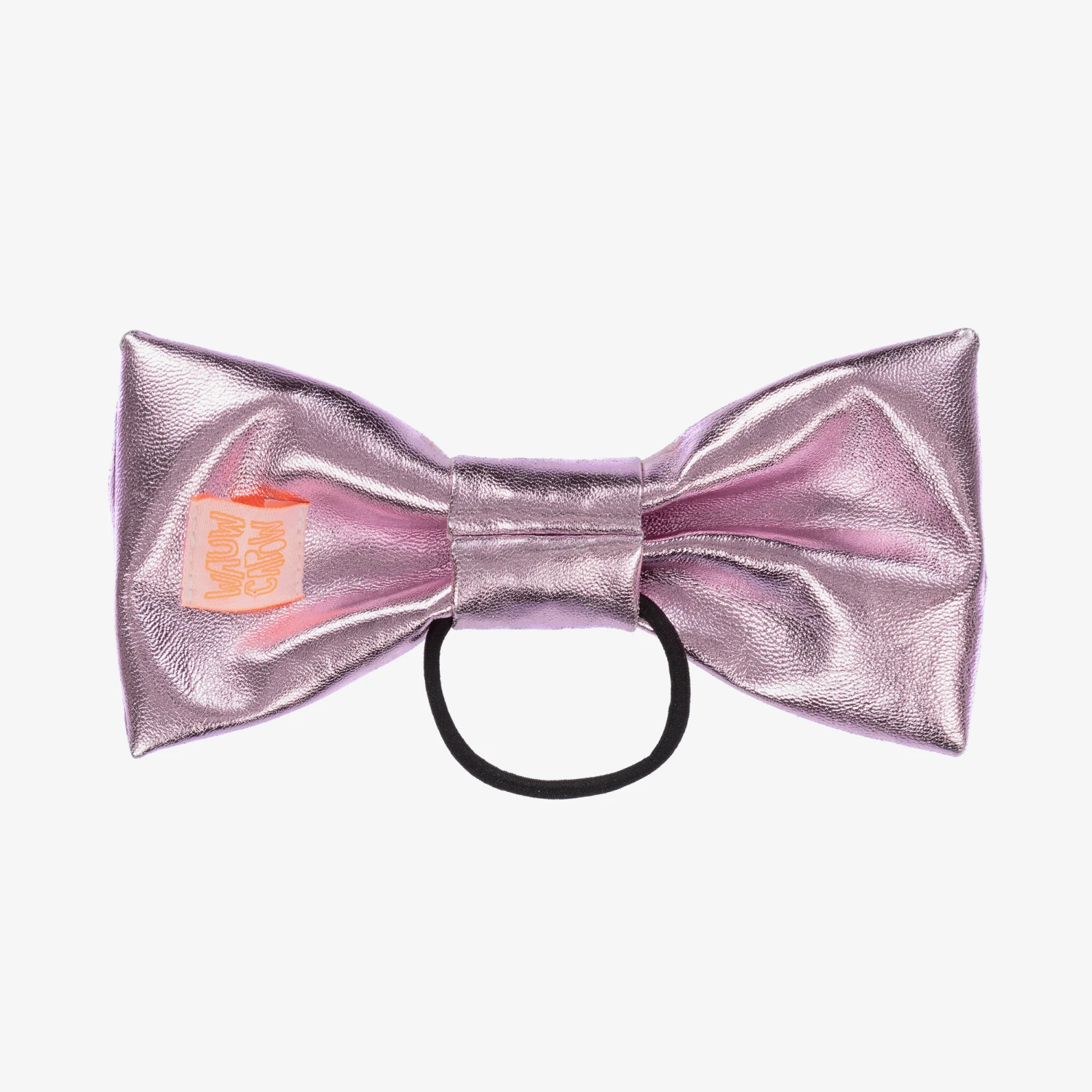 Wauw Capow By Bangbang Girls Metallic Purple Bow Hair Elastic (16cm) 2 Wauw Capow By Bangbang Girls Metallic Purple Bow Hair Elastic (16cm) - Image 2