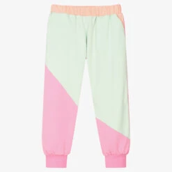 Wauw Capow By Bangbang Girls Pink & Green Joggers