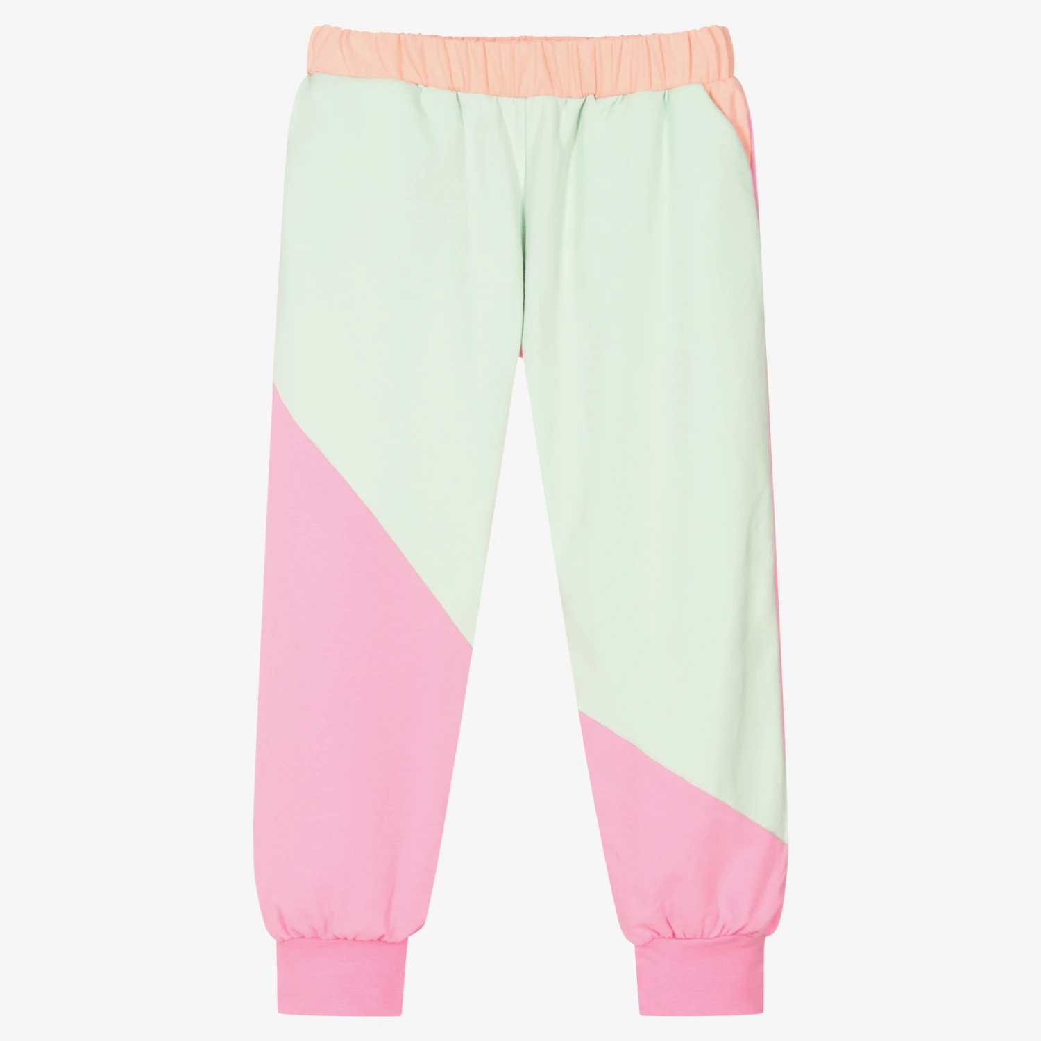 Wauw Capow By Bangbang Girls Pink & Green Joggers 1 Wauw Capow By Bangbang Girls Pink & Green Joggers