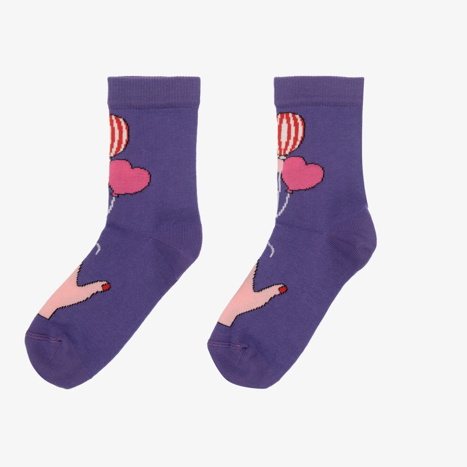 Wauw Capow By Bangbang Purple Balloon Knitted Socks 3 Wauw Capow By Bangbang Purple Balloon Knitted Socks - Image 3