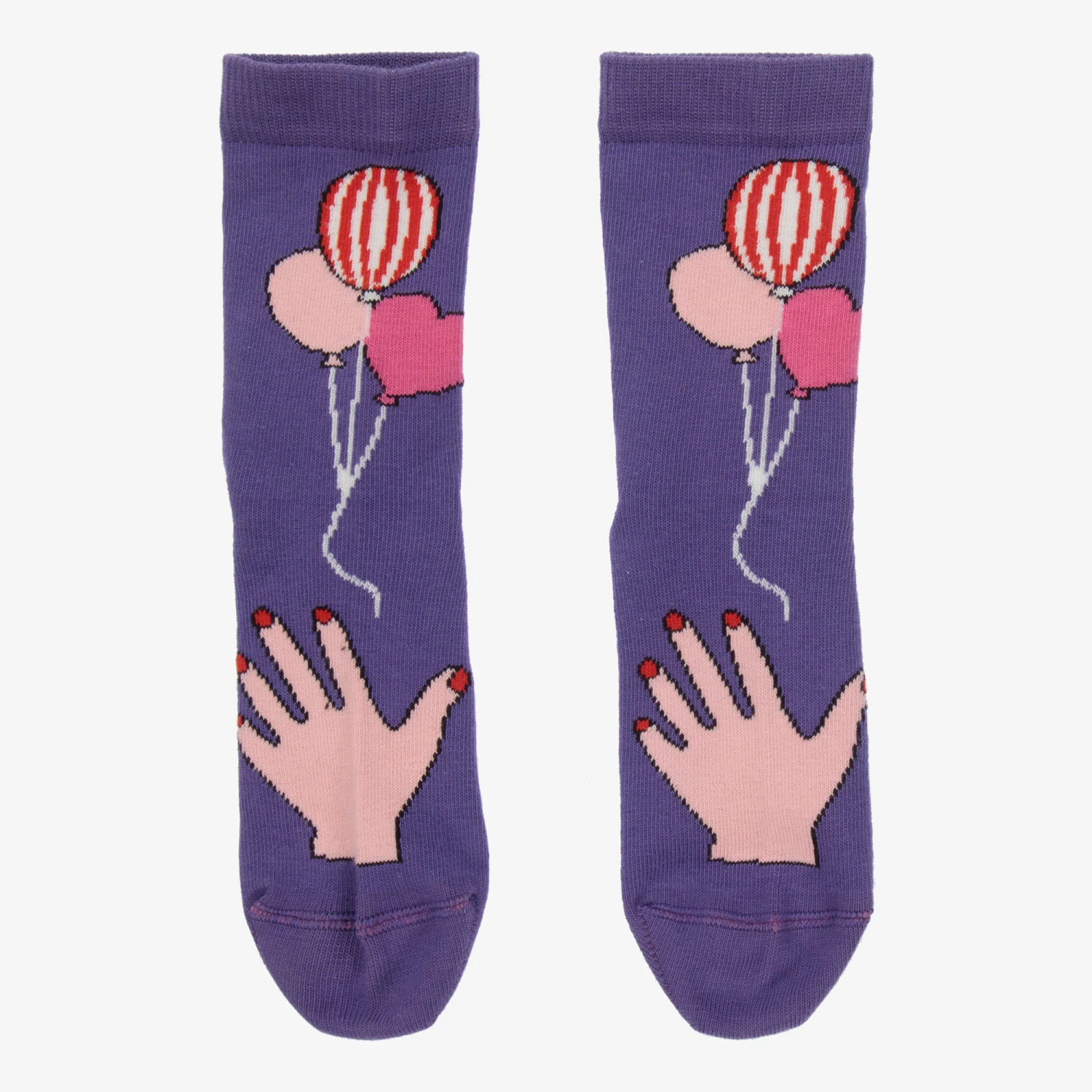 Wauw Capow By Bangbang Purple Balloon Knitted Socks 1 Wauw Capow By Bangbang Purple Balloon Knitted Socks