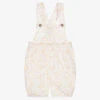 Wedoble Girls Floral Print Cotton Dungaree Shorts