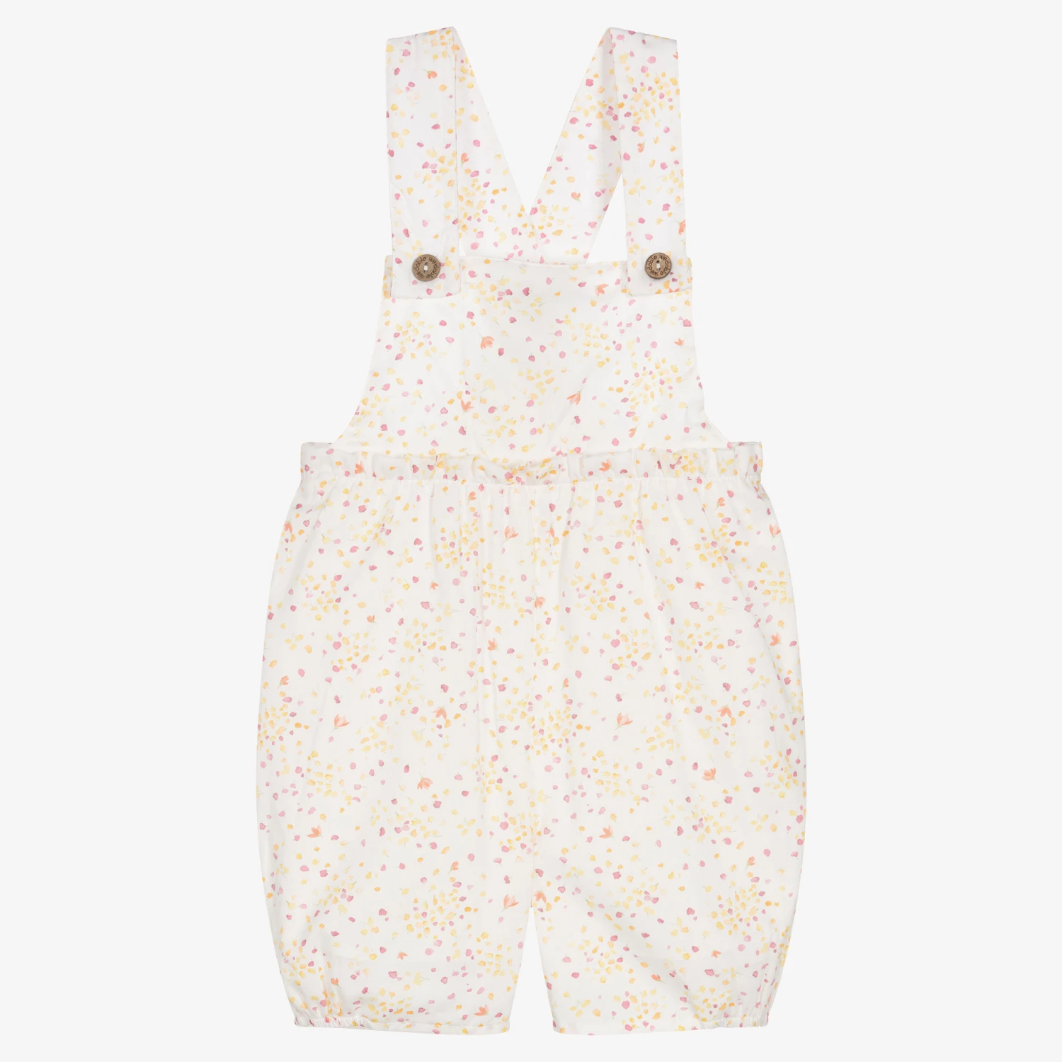 Wedoble Girls Floral Print Cotton Dungaree Shorts 1 Wedoble Girls Floral Print Cotton Dungaree Shorts