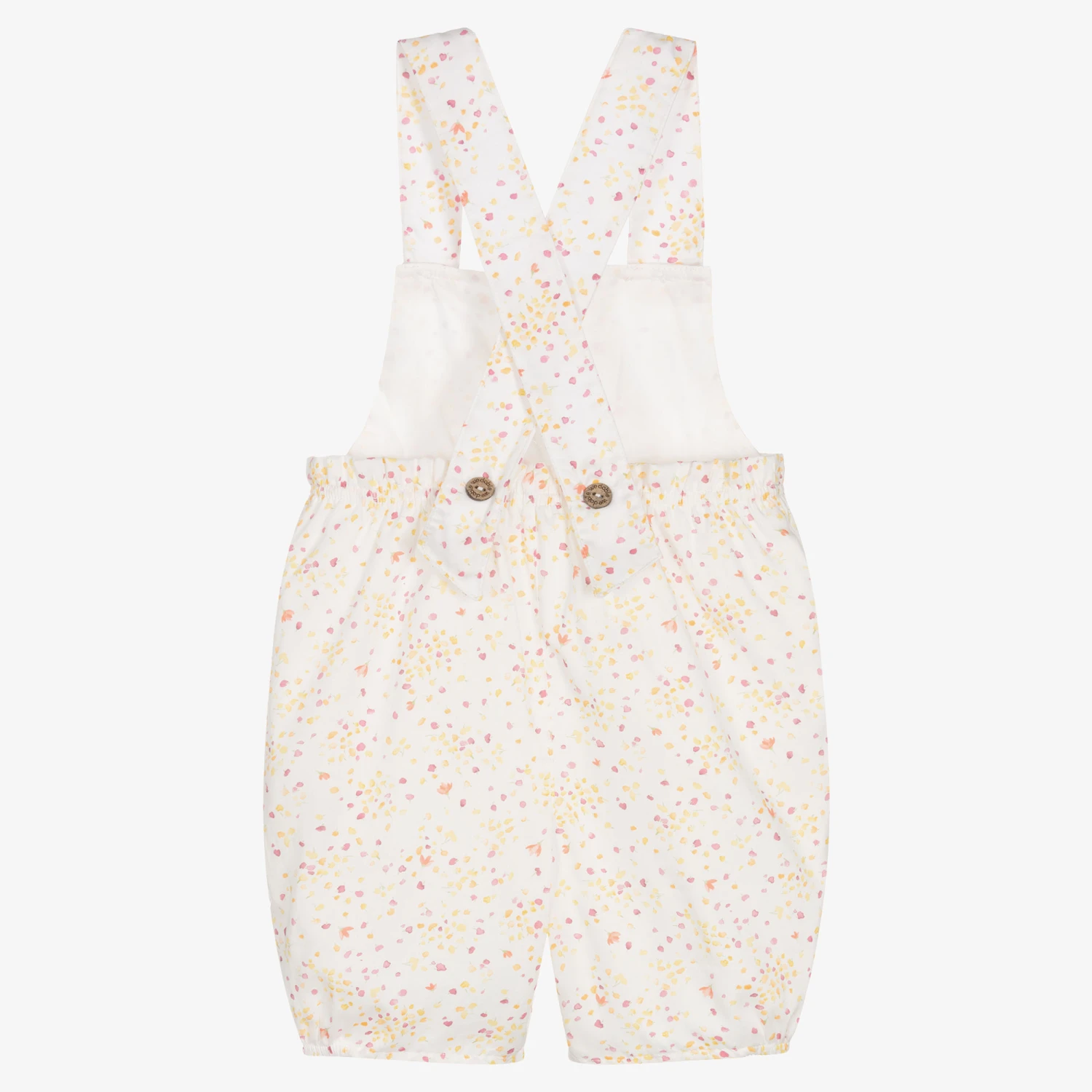 Wedoble Girls Floral Print Cotton Dungaree Shorts 2 Wedoble Girls Floral Print Cotton Dungaree Shorts - Image 2