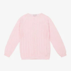 Wedoble Girls Pink Cotton Knit Cardigan