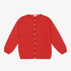 Wedoble Red Cotton Knit Cardigan