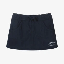 Week-end à La Mer Girls Navy Blue Cotton Skort