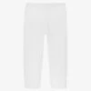 Week-end à La Mer Girls White Cotton Frill Leggings