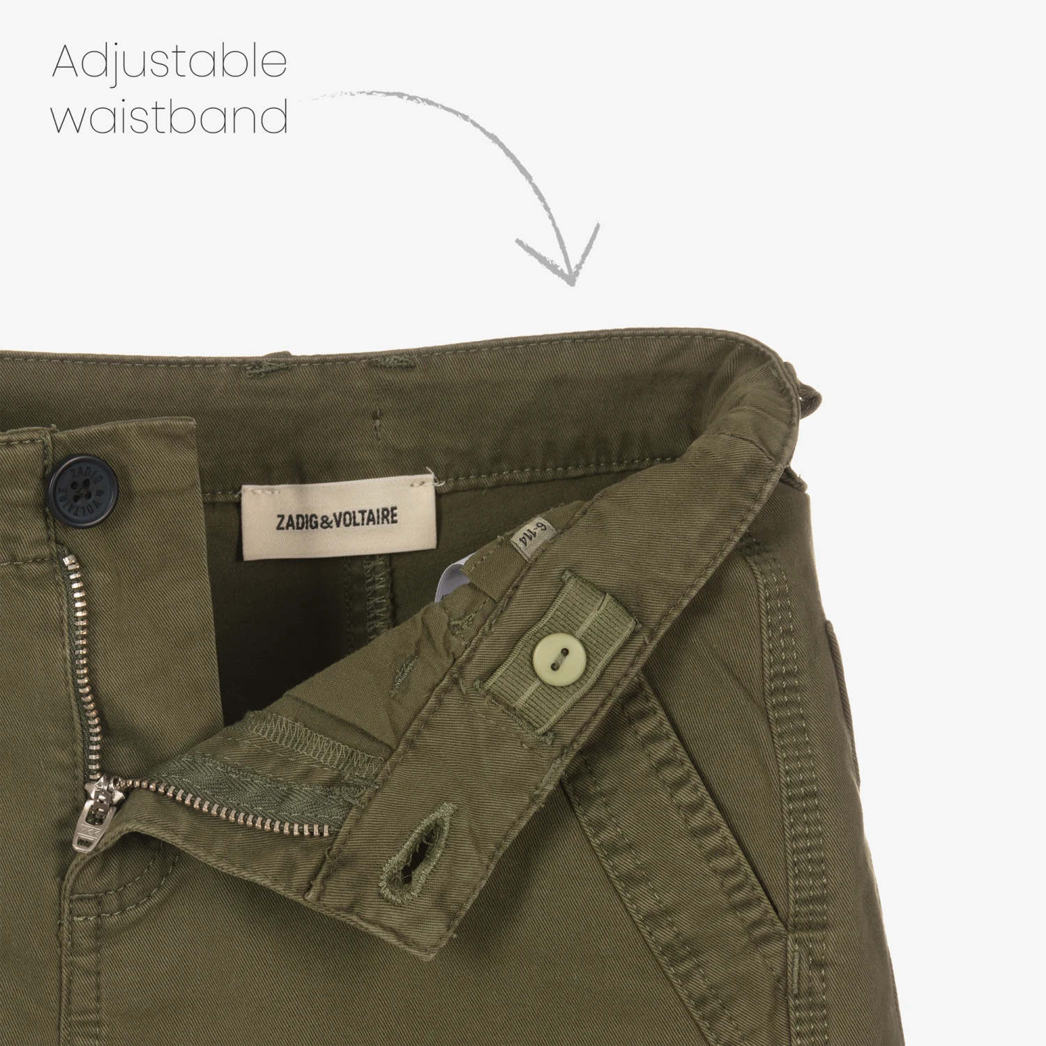 Zadig & Voltaire Zadig&Voltaire Girls Green Cotton Shorts 3 Zadig & Voltaire Zadig&Voltaire Girls Green Cotton Shorts - Image 3