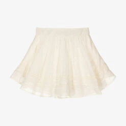 Zadig & Voltaire Zadig&Voltaire Girls Ivory & Silver Cotton Skirt