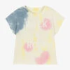 Zadig & Voltaire Zadig&Voltaire Girls Yellow Cotton Tie-Dye T-Shirt