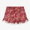 Zimmermann Girls Pink & Red Cotton Paisley Shorts